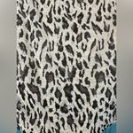 Leopard Print Colorblock Pullover Medium Black Gray Aqua Zip Accent Streetwear Blue Photo 4