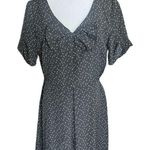 Womens S.L. SL Fashions Bird All Over Print Bow Detail V Neck Chic Dress Photo 0