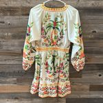 NWOT Sunday Up Yellow Green Dolce Vita Italy Lemon Printed Abstract Dress Small White Photo 6