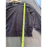 EXPRESS NWOT  Brown Velvet Crewneck Sweater Size Large Photo 5