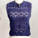 Madewell  Blue‎ Sweater Vest Preppy Academia Classic Minimalist Retro XS Photo 0