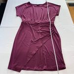 Torrid Burgundy Studio Knit Faux Wrap Short Sleeve Dress Size 1X Photo 6