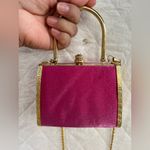 Vintage Elegant Pink Velvet Handbag with Gold Accents 90s Photo 9