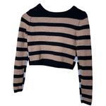 Solid & Striped June Cropped sweater in light blue/tan sz S Photo 3