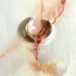 Silver tone orange beaded toe ring Photo 5