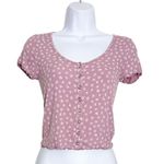 American Eagle  Floral‎ Snap Front Baby Tee size S Photo 1