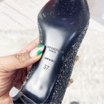 Saint Laurent  Charlotte 55mm Glitter Kitten Pumps in‎ Black - Size 37 Photo 3