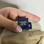 Limited Too  Cream Leather Mini Skirt Sz 12 Photo 4