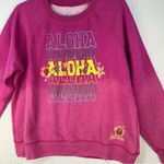 Disney  Hawaiian Aulani “Aloha” Pink Ombré Crewneck Sweatshirt Women’s Size Large Photo 3