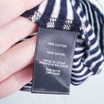 Rebecca Taylor La Vie  Black and White Striped V-neck Ruffle Tee Photo 4