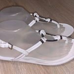 Apt. 9  white flip flops silver ankle strap summer Photo 4