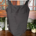 MiracleSuit Black One Piece Swimsuit Shaping Slimming Square Neck Size 12 Photo 0