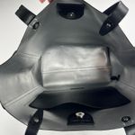 Rebecca Minkoff Stella North South Tote Bag Black Pebbled Leather Silver Lining Photo 7