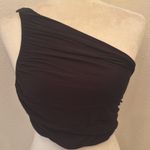 Free People  Tank Top XS Pleated drapery Asymmetrical OneShoulder Sleeveless crop Photo 1