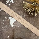 Fossil  Leather Embossed Crocodile Belt Caramel Color Cowhide Gold Buckle Small Photo 5