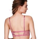 Victoria's Secret Victoria’s Secret Floral Lace Longline Strappy Back Bralette Blush Pink Large Photo 8