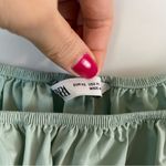 ZARA  Taffeta‎ Puff Sleeve Blousee Light Green XS Photo 4