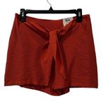 INC SZ 6 Shorts Tie-Front Side Zipper Lightweight Summer Fig Orange New Photo 0