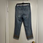 White House | Black Market NWOT WH BM Sz: 6 Mid-Rise Everyday Soft Denim Embroidered and gold beaded Hem Photo 5