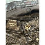 Miss Sixty  Second Skin Pants Women's Black Shiny Zipper Detail Size L 30 Photo 3