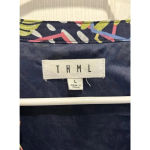 THML  Multicolor Flutter Sleeve V Neck Abstract Print Peplum Hem Size‎ Large Photo 2