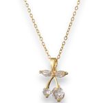 Cherry Pendant Necklace for Women Gold Photo 1