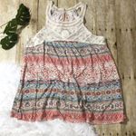 love on a hanger Knit crochet shirt Love‎ on a Hanger boho tank top small NEW Photo 0