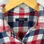 Madewell  Red White & Blue Ex-boyfriend Emmett Check Pattern Button Shirt-XS Photo 12