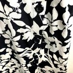 J Jill Floral Black Cream Leaf Short Sleeve Tunic Dress Size Small‎ Petite Photo 3