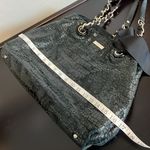 Kate Spade  Black Patent Leather Croc Pattern Shoulder Bag Satchel Tote EUC Photo 12