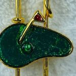 Golfer Putting Green Golf Bag Jewelry Kilt Pin Brooch Metal Enamel Colorful Photo 13