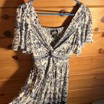 Angie Flora  ruffle dress size small Navy blue and white Photo 2