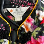 Silk Floral Black Kimono Top Photo 3