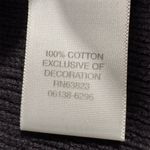 Christopher & Banks Women's Black Cotton Cardigan Sweater L Striped Long Sleeve Photo 5