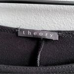 Theory  Little Black Dress Stretch Knit Scoop Neck Long Sleeves with Zippers Photo 10