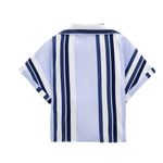 ZARA NWT  STRIPED SHIRT WITH KNOT SILKY CROP medium Photo 5