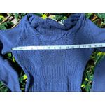 Y2K DNKY Jeans Purple Blue Crochet Hoodie Size Small Photo 8
