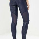 Nike  Women's Mesh Power Victory Tight Leggings Midnight Navy Blue Sparkle Size S Photo 1