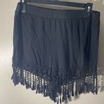 Sweet Journey  medium elasticated tassel boho black shorts Photo 0