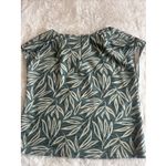 MELLODAY ‎ Women's Top Size Large  Green Leaves Print Short Sleeve Photo 5