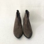 Frye JENNIFER Brown Grey Suede Pointed Stacked Heel Dress Ankle Boots 6 Photo 54