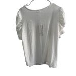 Dokotoo White Eyelet Puff Sleeve Top Size L NWT, first image AI generated Size L Photo 2