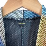 Radzoli Watercolor Open Front Draped Cardigan Multicolor Artistic Print Size XL Blue Photo 6