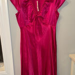 J.Crew  Fuchsia Satin V-Neck Dress Photo 0