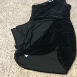 BCBGeneration 🆕  velvet one shoulder mini dress sleeveless black large pullover Photo 10