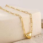 Magnetic Heart Necklace Gold Photo 3