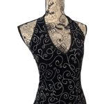 Alexia Admor Black Patterned Stretch Halter Gown Size Large Photo 4