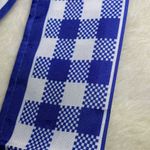 Blue & White Checkered / Plaid Bag Twilly Scarf NEW Photo 3