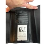 Kut From The Kloth  Black White Striped Slimfold Wallet Vegan Leather NEW Photo 5