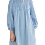 Vanessa Bruno Rosalba Long Sleeve Mini Dress Blue Size 36 Size Small Photo 0